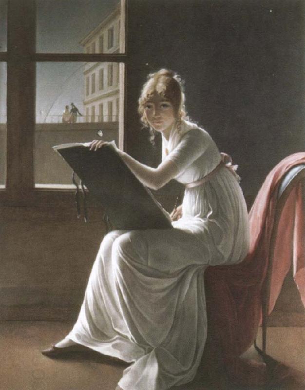 Marie Bracquemond portrait of mademoiselle charlotte du val d ognes oil painting picture